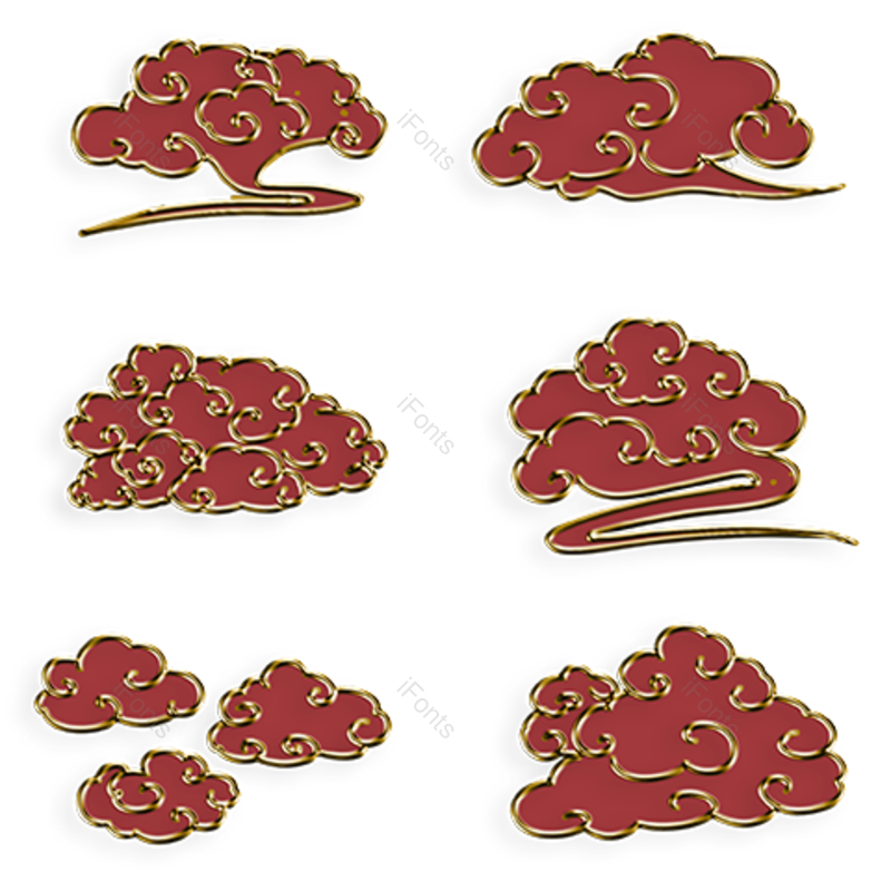 祥云图片,喜庆元素,云朵PNG,中式免抠素材